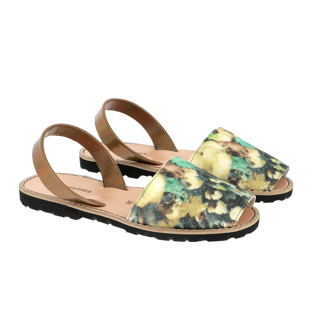 Avarca Flores Marrones