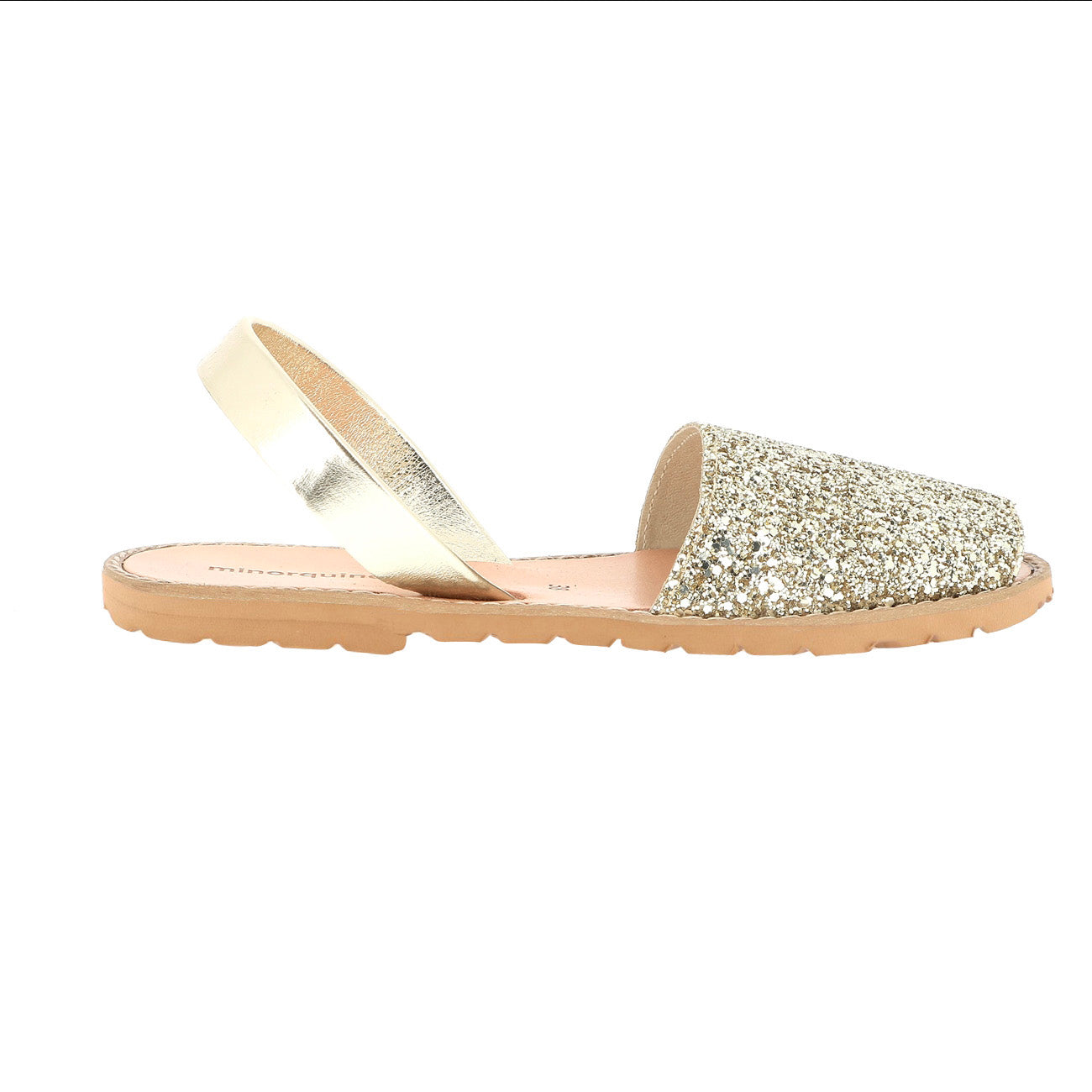 Avarca Paillettes Oro (semelle beige)