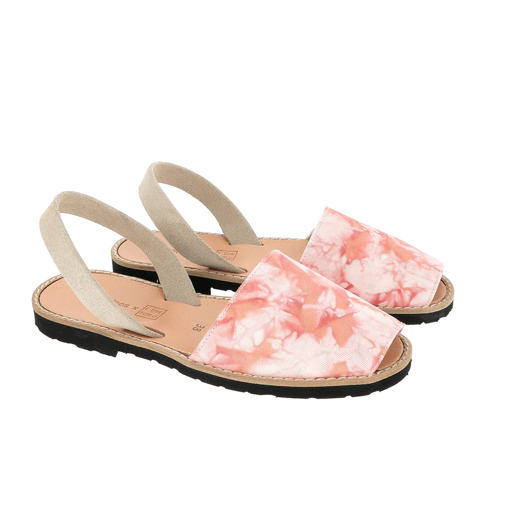 Avarca Tela Tie-Dye Rosa Jaspeado