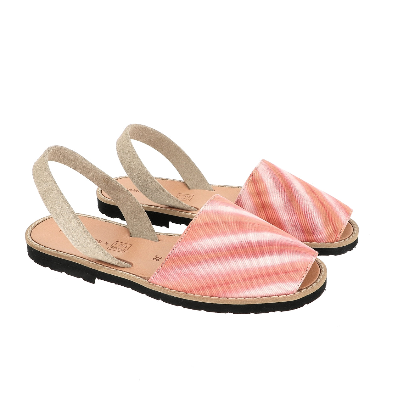 Avarca Tela Tie-Dye Rosa Rayada