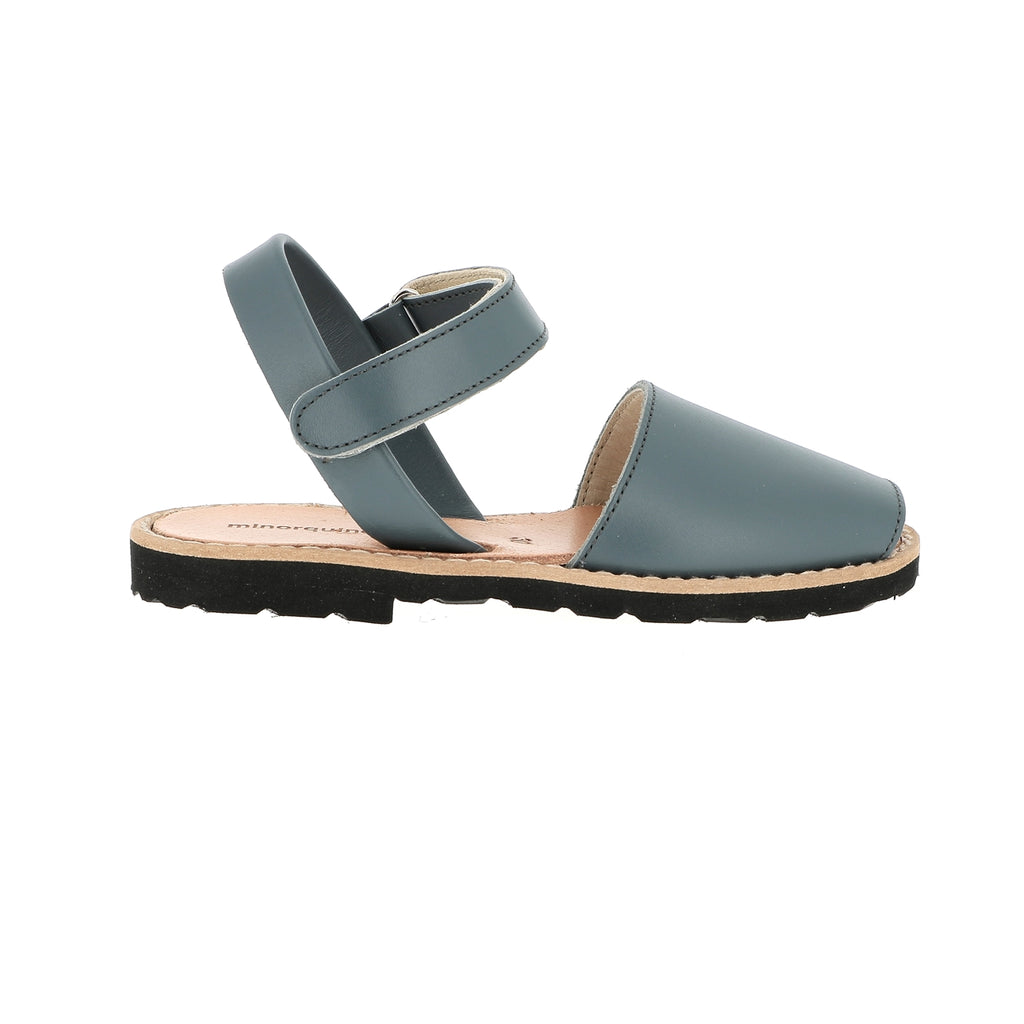 Avarca Velcro Cuero Petróleo