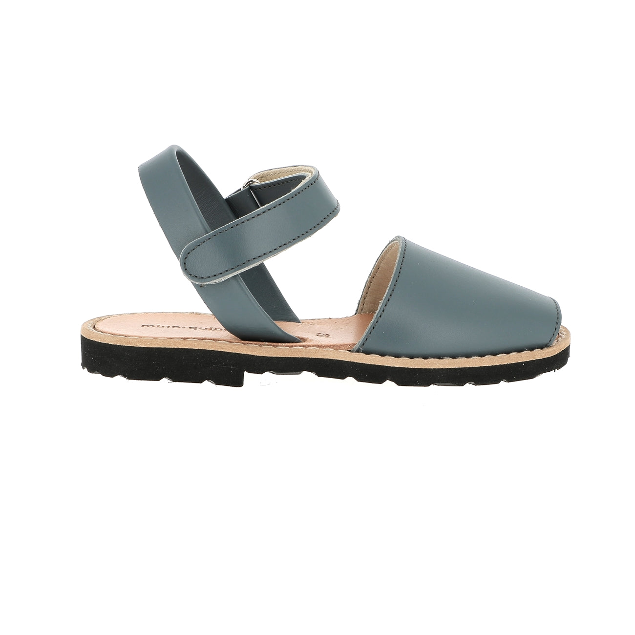 Avarca Velcro Cuero Petróleo
