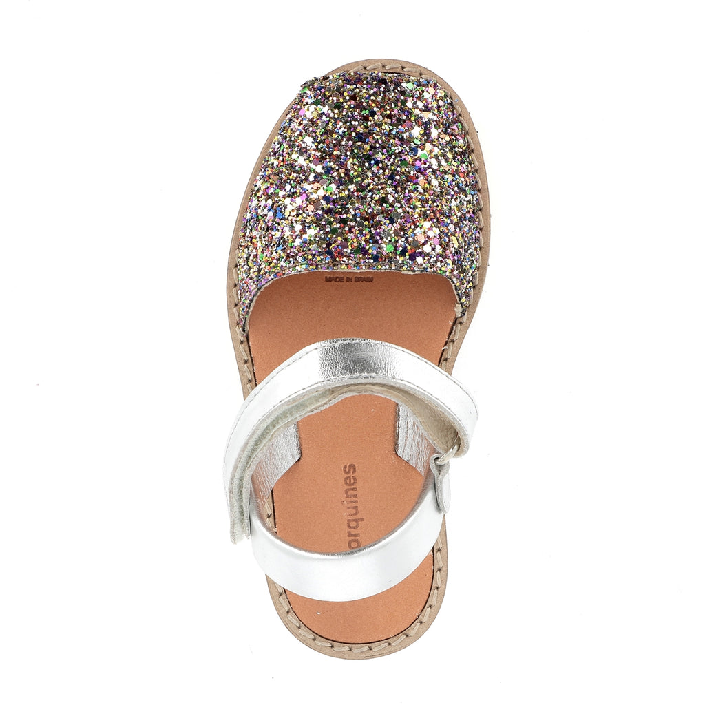 Avarca Velcro Paillettes Multicolores