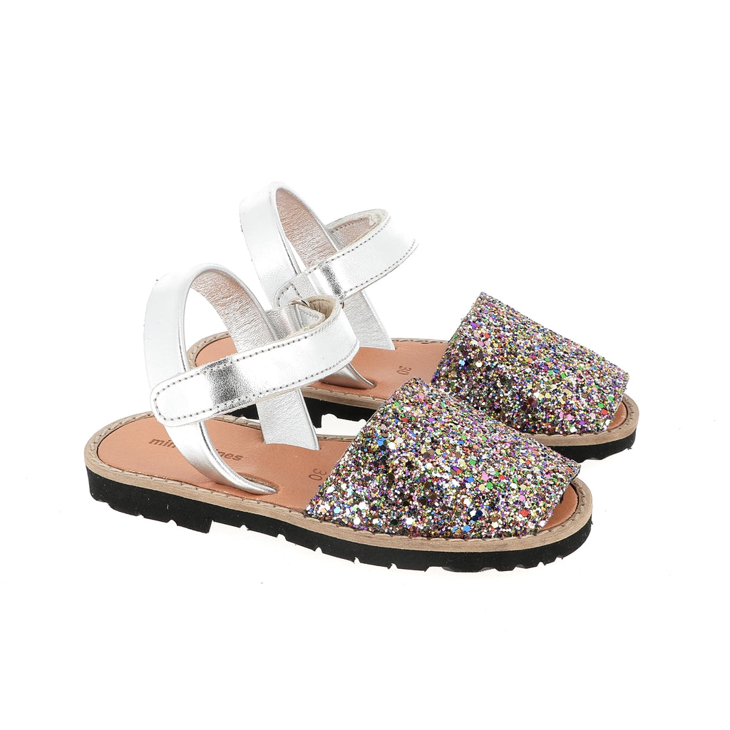 Avarca Velcro Paillettes Multicolores