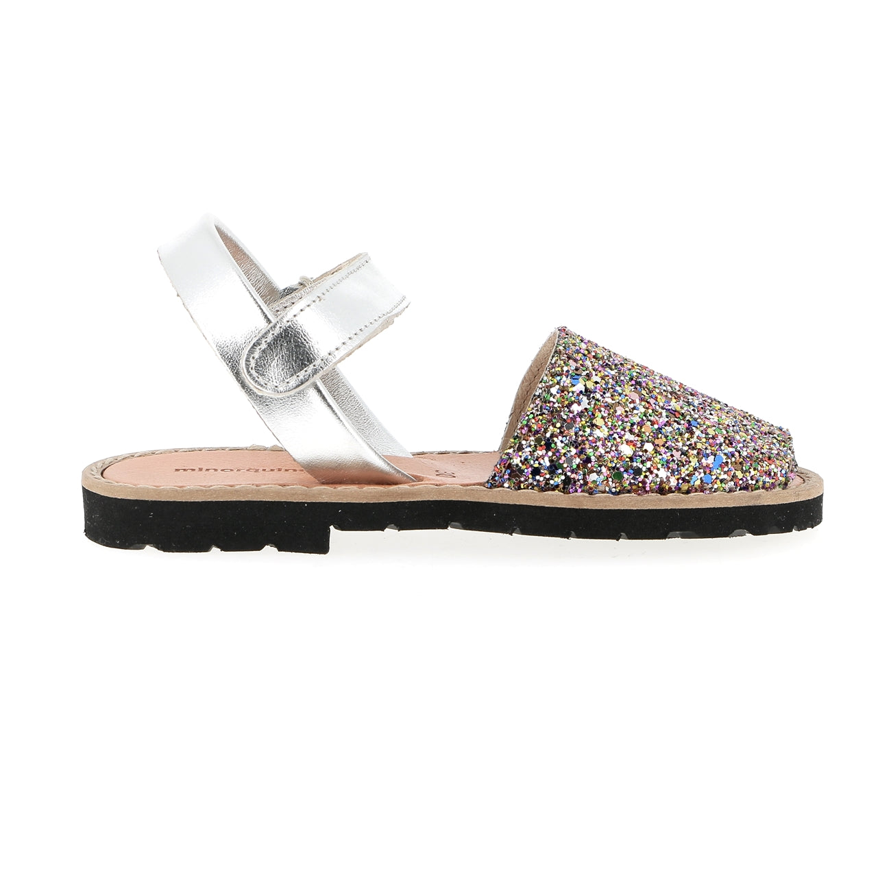 Avarca Velcro Paillettes Multicolores
