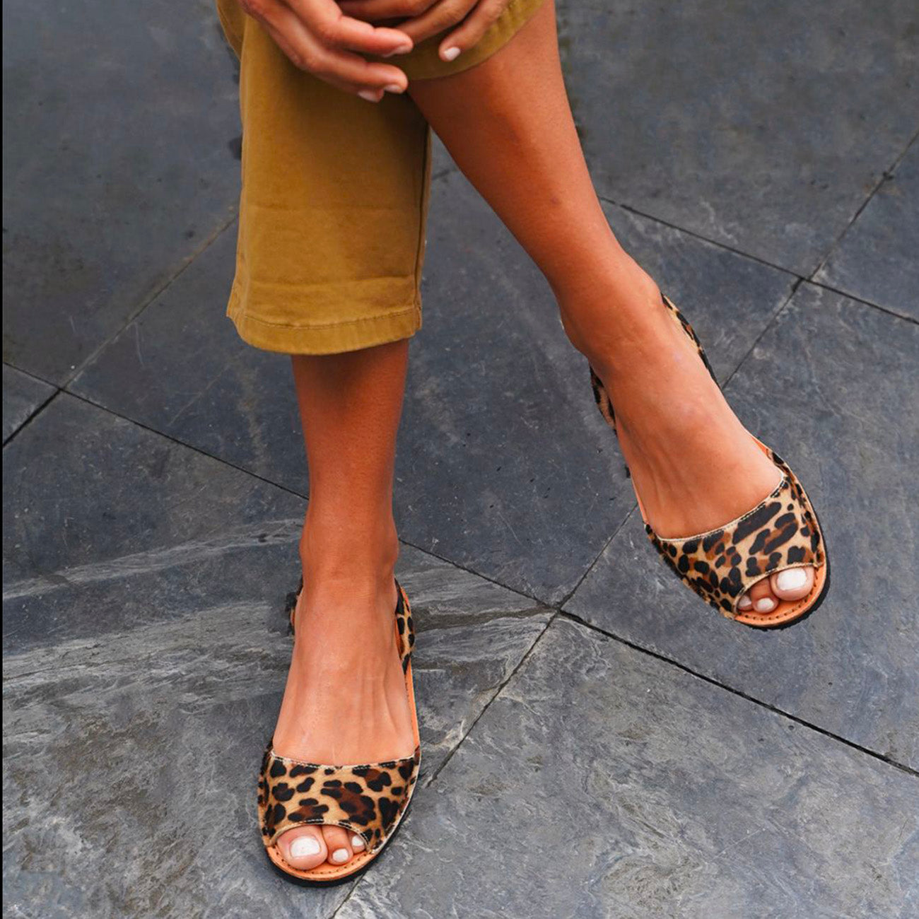 Avarca Caleta Cuir Leopard