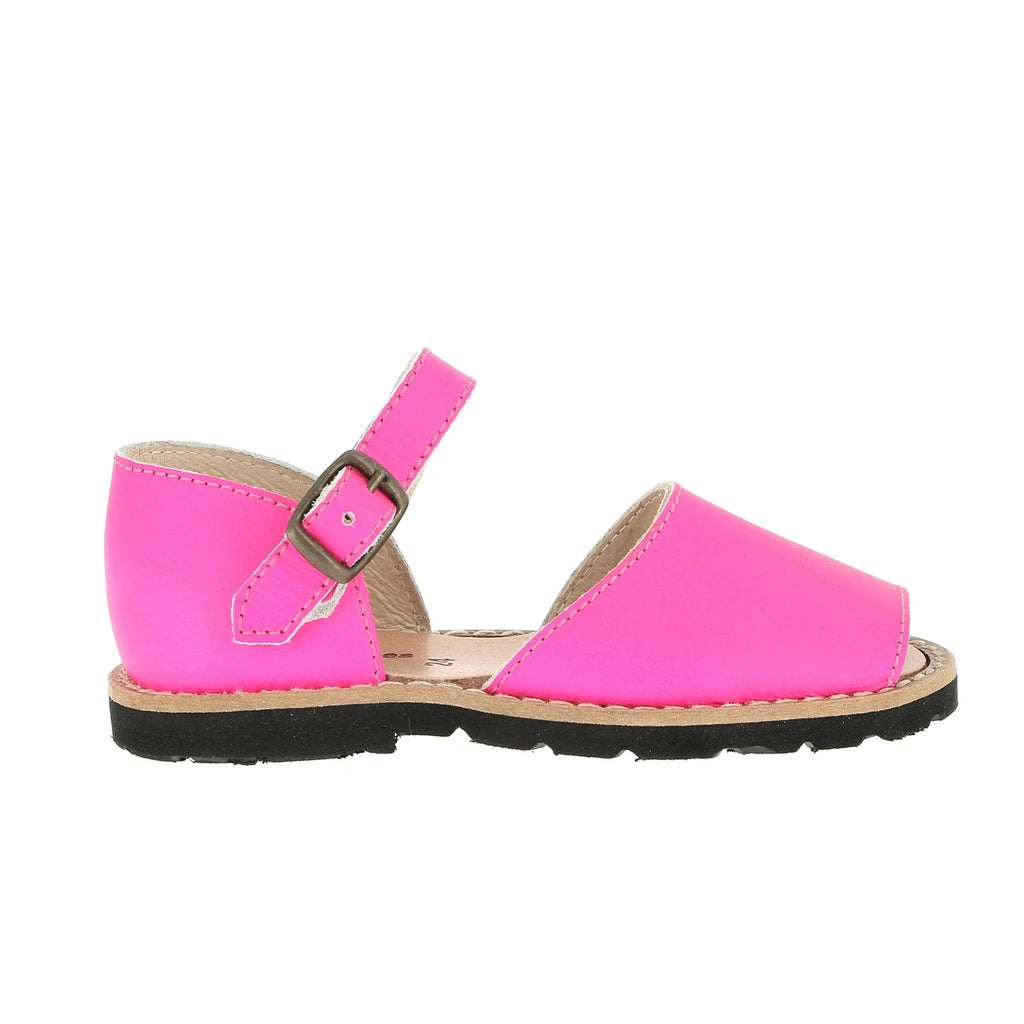 Frailera Bucle Cuero Flúor Fucsia