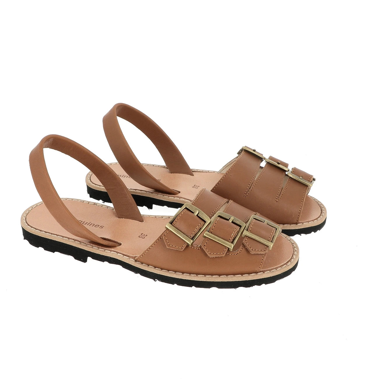 Avarca Zamora Cuir Cognac