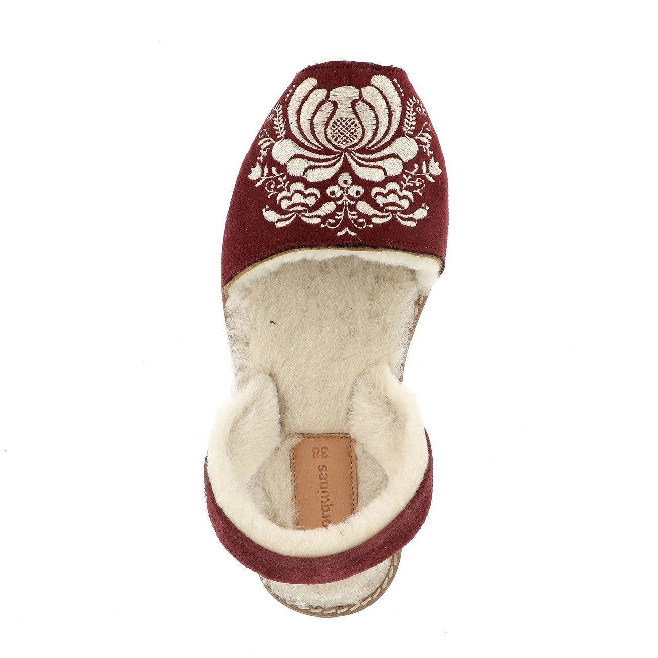 Avarca Broderie Tcheky Bordeaux