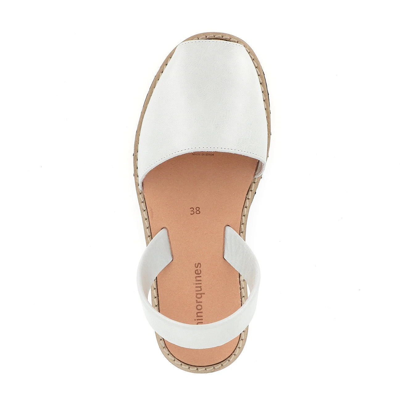 Avarca Cuero Vintage Blanco