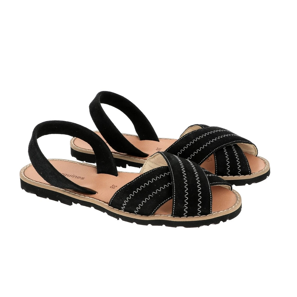 Avarca Berlín Terciopelo Negro