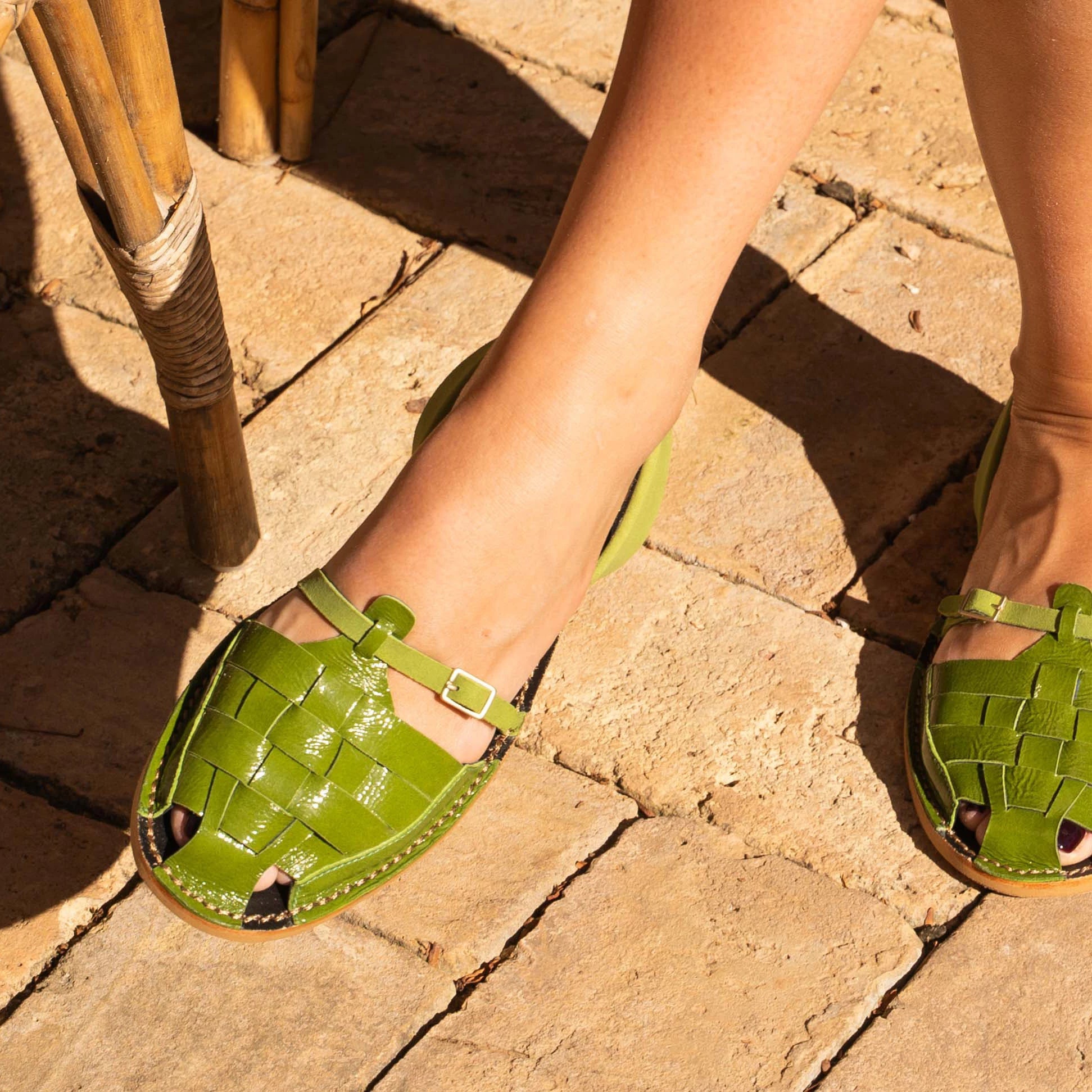 Avarca Calvi Cuir Vernis Yuca