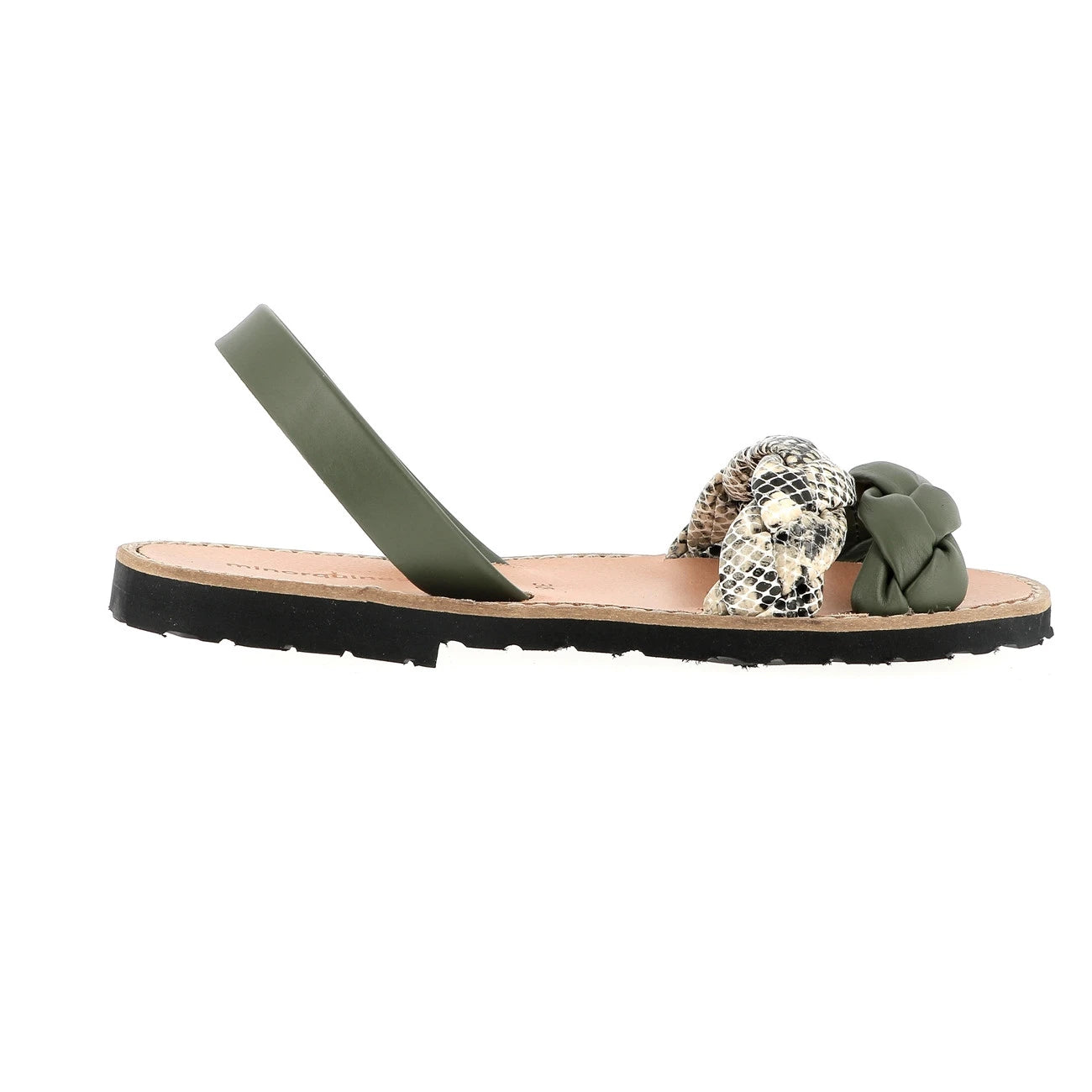 Avarca Cabrera Cuir Army/Reptile Sable