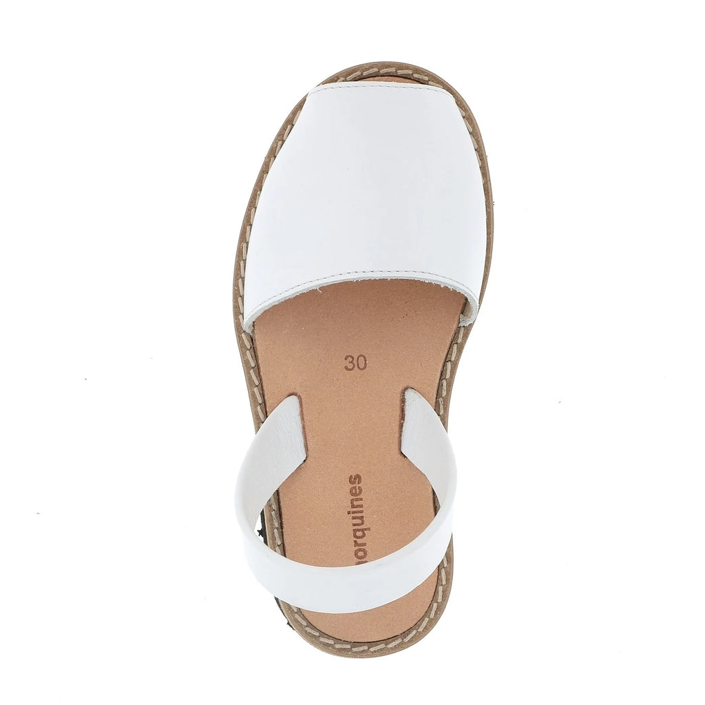 Avarca Cuero Blanco