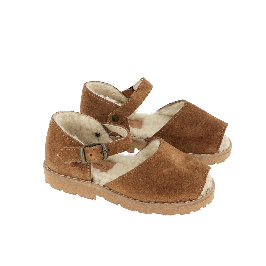 Frailera Boucle Mouton Merinos Marron