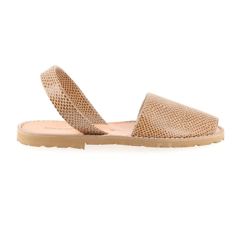 Avarca Cuir Lézard Camel