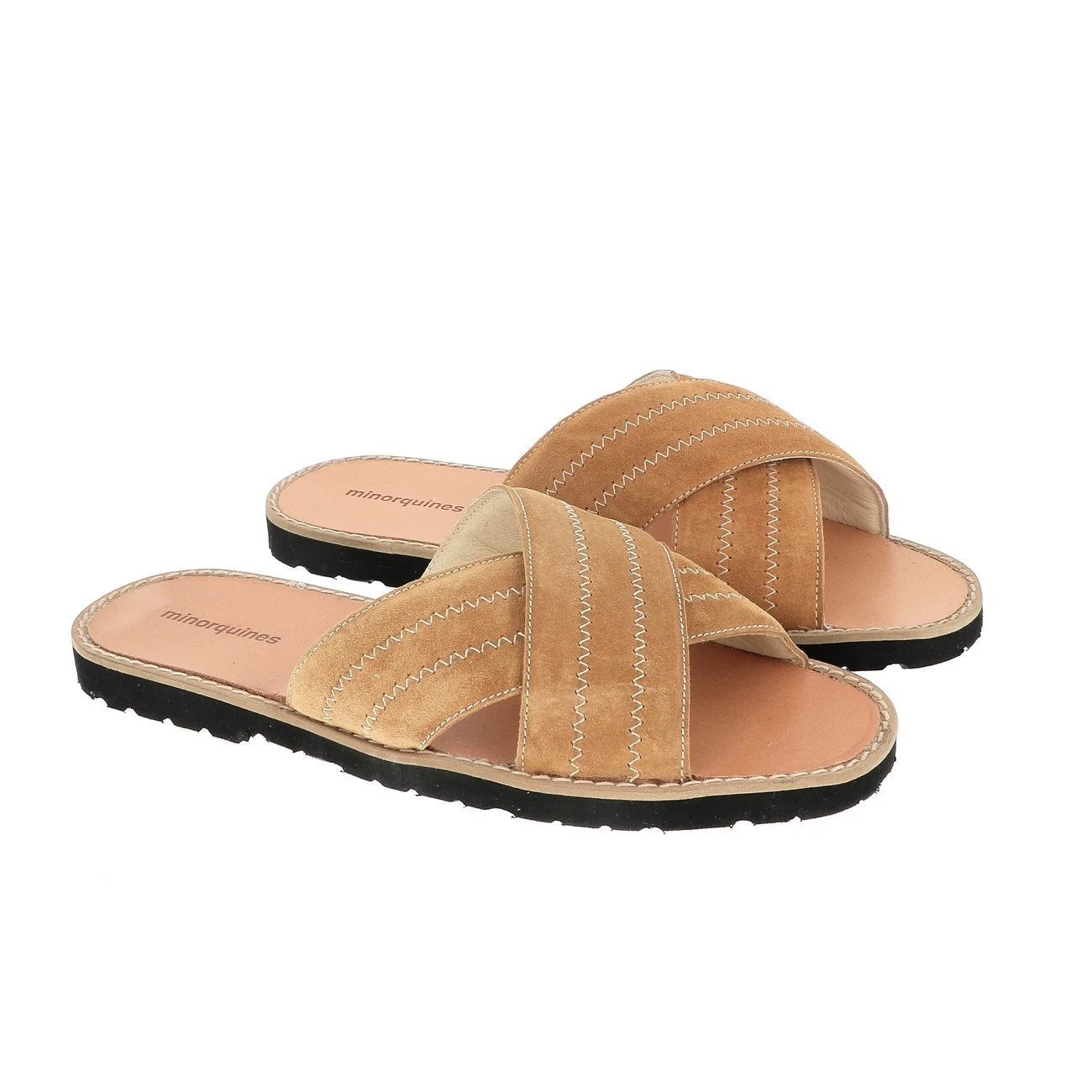 Avarca Mule Terciopelo Natural Hombre