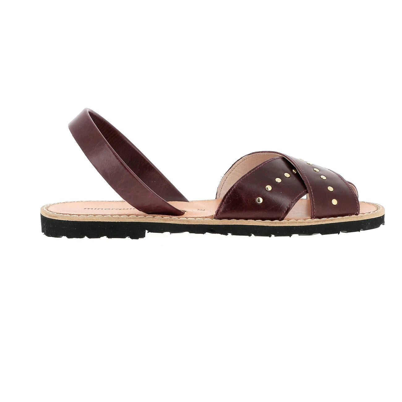 Avarca Rock Cuir Vintage Burdeos