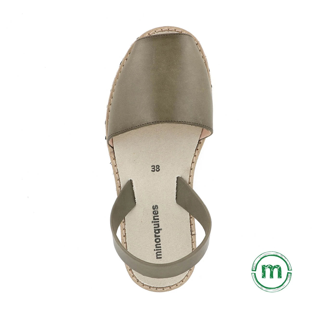 Avarca Eco Cuero Kaki Hombre