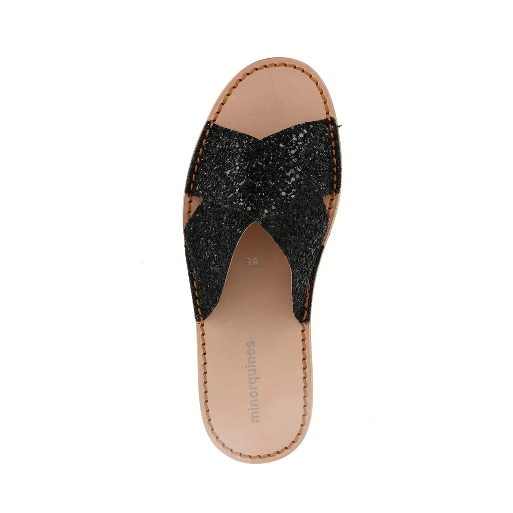 Avarca Neo Mule Lentejuelas Negro