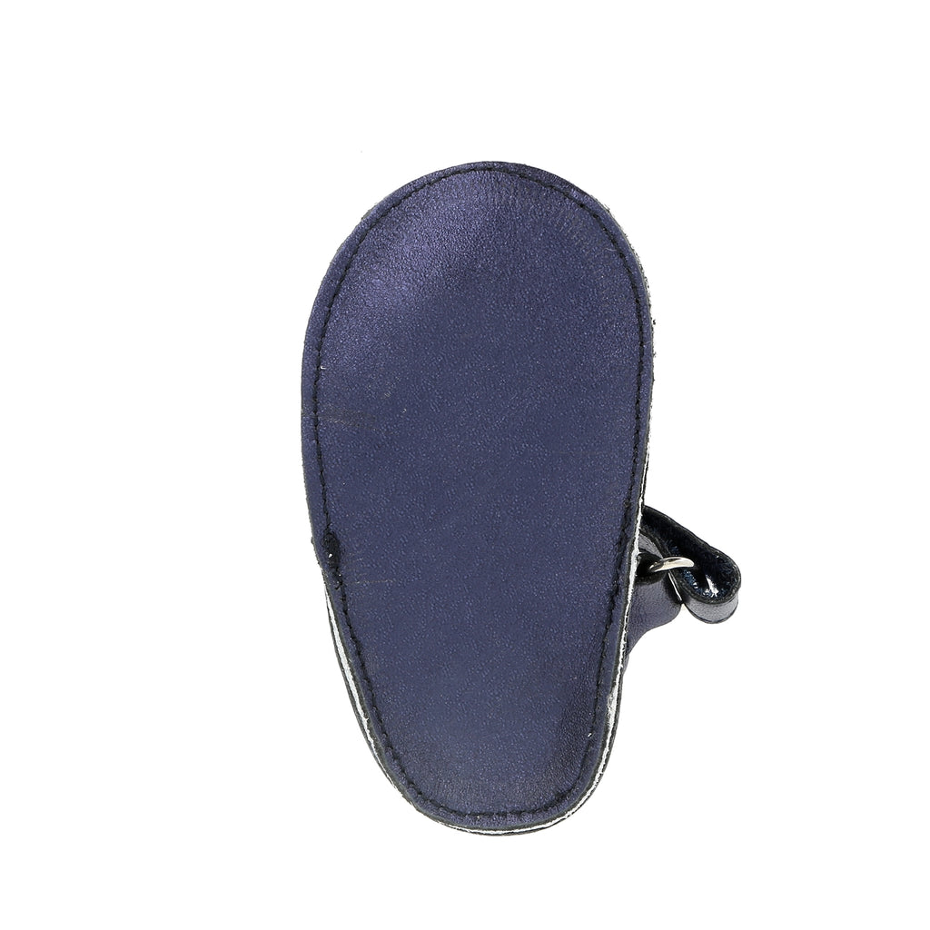 Babero bebé metal azul