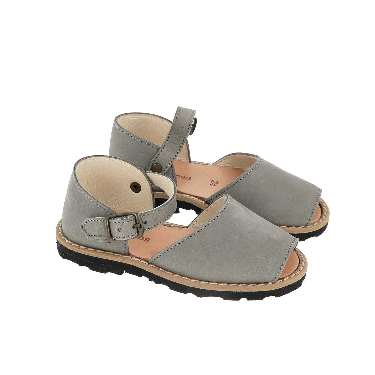 Frailera Boucle Nubuck Gris Oscuro